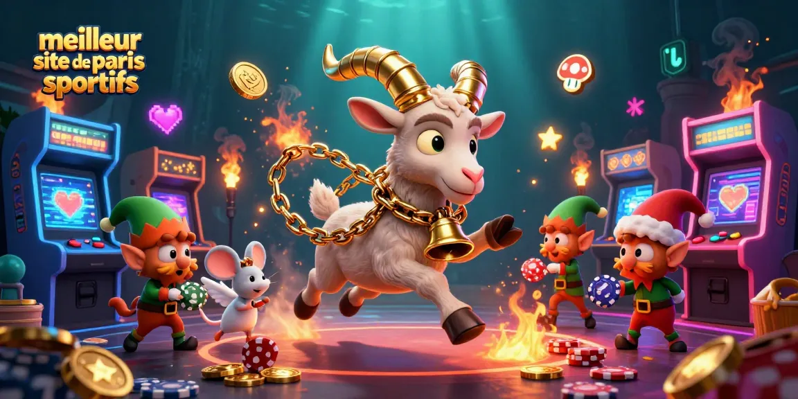 L'illustration dynamique et colorée du meilleur site de paris sportifs mettant en scène des personnages de casino animés.