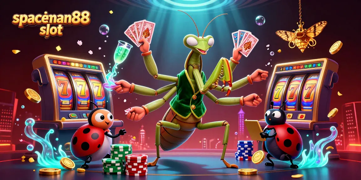 Engage in thrilling gameplay with spaceman88 slot featuring a lively casino scene.
