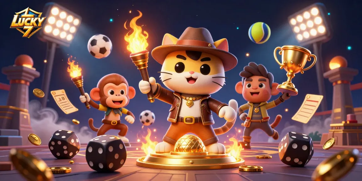 Engage with LUCKY77 by winning on sports betting adventures illustrated in a vibrant scene.